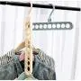 10pcs Random Color Multi-Function 9-Hole Sliding Clothes Hanger Sorting Drying Rack Hook Organizer 3D Space Saving Hanger Magic Hanger with Hook 10pcs Random Color Multi-Function 9-Hole Sliding Clothes Hanger Sorting Drying Rack Hook Organizer 3D Space Saving Hanger Magic Hanger with Hook
