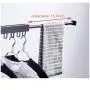 uyoyous Wall Mounted Clothes Drying Rack Retractable Fold Away Clothes Rack Space-Saver for Balcony Laundry Bathroom and Bedroom Easy to Install- Black