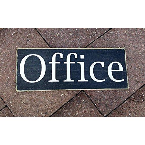 10x4 OFFICE (Choose Color) Rustic Shabby Chic Wood Wall Decor Sign Custom Wall Door Welcome Hanger Business Employees Only Handmade