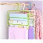 ECYC Multi Bar Pants and Trouser Hanger 5 Layers Towels Clothes Apparel Hangers Racks Space Saving,White ECYC Multi Bar Pants and Trouser Hanger 5 Layers Towels Clothes Apparel Hangers Racks Space Saving,White
