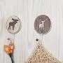 Flightbird Flightbird Coat Hooks Wall Mounted Retro Wooden Reindeer Key Hooks Self Adhesive Clothes Hanger Hat Rack Sundries Organizer Heavy Duty Utility Hooks for Bedroom,Bathroom,Office