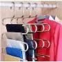 5PC5 Layers S Shape Clothes Hangers Multifunctional Pants Trousers Storage Hangers Cloth Rack Multilayer Cloth Hanger Organizer