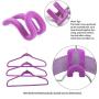 BESTOMZ Cascading Hanger Hooks Non Slip Flocked Clothes Hangers Hooks Pack of 10