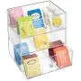 mDesign Plastic Kitchen Pantry, Cabinet, Countertop Organizer Storage Station with 3 Drawers for Coffee, Tea, Sugar Packets, Sweeteners, Creamers, Drink Pods, Packets - 27 Sections - Clear mDesign Plastic Kitchen Pantry, Cabinet, Countertop Organizer Storage Station with 3 Drawers for Coffee, Tea, Sugar Packets, Sweeteners, Creamers, Drink Pods, Packets - 27 Sections - Clear