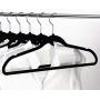 Yaheetech Velvet Suit Hangers 100 Pack, Non Slip Ultra Thin Space Saving 360 Degree Swivel Black Clothes Hanger Hook