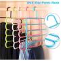 5 Layers Non-Slip Multifunctional Clothes Hangers Pants Storage Hangers Cloth Rack Multilayer Storage Scarf Tie Rack Hanger 10PC Random Color