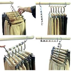 Lucky Fitness 3pcs Magic Hangers ， Closet Hanger Multifunctional Metal Clothes Hanger for Space Saving and Storage …