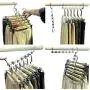 Lucky Fitness 3pcs Magic Hangers ， Closet Hanger Multifunctional Metal Clothes Hanger for Space Saving and Storage …