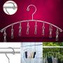 Stainless Steel Clips Drying Rack for Underwear Hanging Bra Sock Folding Laundry Hanger Drying Clothes Rack Dryer