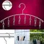 Stainless Steel Clips Drying Rack for Underwear Hanging Bra Sock Folding Laundry Hanger Drying Clothes Rack Dryer Stainless Steel Clips Drying Rack for Underwear Hanging Bra Sock Folding Laundry Hanger Drying Clothes Rack Dryer