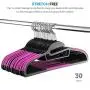 Rubber Coated Plastic Hangers (30 Pk) Non Slip Rubberized U-Slide Hanger, Ultra Thin Space Saving Suit Hanger, Non Slip Pants Hanger, Strong & Heavy Duty Plastic Coat Hanger, Strap Hooks, 360° Hook Rubber Coated Plastic Hangers (30 Pk) Non Slip Rubberized U-Slide Hanger, Ultra Thin Space Saving Suit Hanger, Non Slip Pants Hanger, Strong & Heavy Duty Plastic Coat Hanger, Strap Hooks, 360° Hook