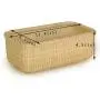 Teng Tian Basket Storage Basket Square Boxes Desktop Organizer America White Wood Imported Indonesian Rattan Casual Style,