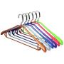 PeiQiH Shirt No-Trace Clothes Hangers, 10 Pack Rubber Coating Wide Shoulder Space Saving Durable Heavy Duty Suit Hangers for Coats Skirt Jackets-a-ms-Purple 40x18.5x3cm