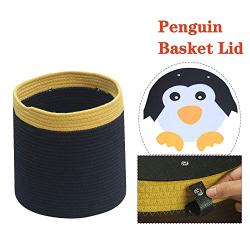 Co Storage Toy Boxes with lid Animal Toy Basket Kids Toy Storage (Penguin)