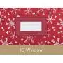 Covermates Keepsakes - 56PC Adjustable Underbed Ornament Storage Bag - Holds 6 Inch Ornaments - Heavy Duty Material - FlexGrid Adjustable Compartments - ID Window - Holiday Storage - Red Snowflake