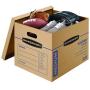 Bankers Boxes SmoothMove Classic Moving Boxes, Tape-Free Assembly, Easy Carry Handles, Medium, 18 x 15 x 14 Inches, 20 Pack (8817202)