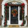 J&T Metal Wreath Hanger Over The Door Hook for Wreath Hat Clothes Holder 15 inch, Black