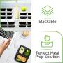 Meal Prep Containers 3 Compartment 45 Pack - Food Prep Containers Bento Boxes Bpa-Free Food Storage Containers with Lids - Lunch Containers Food Containers Reusable Meal Prep Containers by Prep Naturals