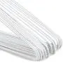 HANGERWORLD 50 White 16inch Metal Wire 13 Gauge Clothes Coat Garment Pants Bar Hangers HANGERWORLD 50 White 16inch Metal Wire 13 Gauge Clothes Coat Garment Pants Bar Hangers