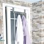 Dseap Over The Door Hanger Hook, Towel Rack, Coat Rack for Clothes Hat Towel Bathroom, Brushed Nickel