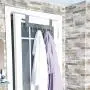 Dseap Over The Door Hanger Hook, Towel Rack, Coat Rack for Clothes Hat Towel Bathroom, Brushed Nickel