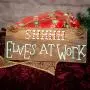 Elves at work Christmas Door hanger, Rustic holiday sign, Fun Christmas classroom sign Elves at work Christmas Door hanger, Rustic holiday sign, Fun Christmas classroom sign