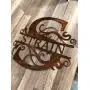 Split Letter Monogram - Personalized Monogram - Metal Home Decor - Family Name Door Hanger Split Letter Monogram - Personalized Monogram - Metal Home Decor - Family Name Door Hanger