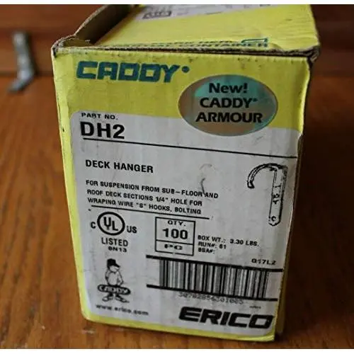 Erico CADDY Deck Hanger 100 pc Suspension From Sub-floor roof deck sections 1/4" Erico CADDY Deck Hanger 100 pc Suspension From Sub-floor roof deck sections 1/4"