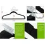 Yaheetech Velvet Suit Hangers 100 Pack, Non Slip Ultra Thin Space Saving 360 Degree Swivel Black Clothes Hanger Hook