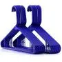 HANGERWORLD 20 Blue 16inch Plastic All Purpose Coat Clothes Garment Pant Skirt Bar Hangers Loop Hooks HANGERWORLD 20 Blue 16inch Plastic All Purpose Coat Clothes Garment Pant Skirt Bar Hangers Loop Hooks