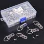 Rustark 60-Pcs Heavy Duty D Ring Picture Hangers Double Hole with Screws for Home Decoration Picture Hanging Solutions.