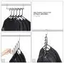 TOPIND Stainless Steel Metal Hangers Space Saving Organizer Clothing Hangers, Vertical Clothes Hangers for Wardrobe Space Saver,Closet Organization Hangers Wardrobe Storage Accessories (10 pcs)