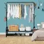 BAIYEA Durable Coat Rack Shoe Storage Bench, Bedroom Hall Tree Entryway Storage Shelf, Clothes Garment Rack on Wheels with 2 Metal Frame, Jacket Rack Hanger Stand 3 in 1 Design, Easy Assembly (Black) BAIYEA Durable Coat Rack Shoe Storage Bench, Bedroom Hall Tree Entryway Storage Shelf, Clothes Garment Rack on Wheels with 2 Metal Frame, Jacket Rack Hanger Stand 3 in 1 Design, Easy Assembly (Black)