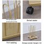 SYHmlxd Clothes Stand Clothes Tree Standard Wooden Hangers Clothes Tree Storage Stand Smooth Anti-Rust Stacker Swivel Casters Easy Movement Iron, Wood (Color : Gold)