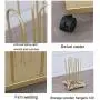 SYHmlxd Clothes Stand Clothes Tree Standard Wooden Hangers Clothes Tree Storage Stand Smooth Anti-Rust Stacker Swivel Casters Easy Movement Iron, Wood (Color : Gold) SYHmlxd Clothes Stand Clothes Tree Standard Wooden Hangers Clothes Tree Storage Stand Smooth Anti-Rust Stacker Swivel Casters Easy Movement Iron, Wood (Color : Gold)