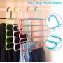 Pants Hangers Holders Multifunction Trousers Hanger Storage Rack Clothes Hanger Tie Scarfs Belt Towel Non-Slip Magic Hanger 5PC Random Color