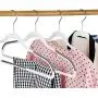 SUPER DEAL Non Slip Hangers Rubber Coating Clothes Hangers with 360°Swivel Hook, Easy Slide for Shirt, Tie, Pant, Skirt, Blouses, Scarf, Strong Enough for Coat, 50PCS
