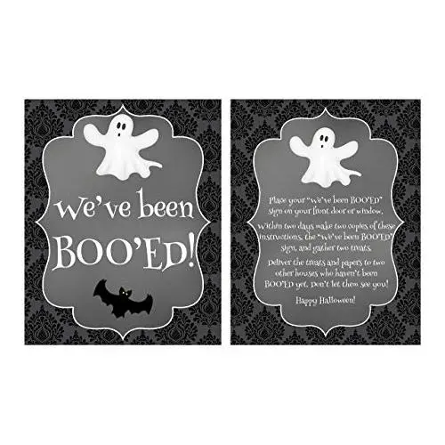 Weve been Booed, Halloween Decorations, Halloween Sign, Boo Game, Neighborhood Halloween Game, Boo Sign, Glossy 8x10 Sign