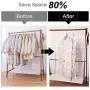 TAILI Hanging Vacuum Space Saver Bags for Clothes, Set of 4 (2 Long 53"x27.6", 2 Short 41.3"x27.6"),Vacuum Seal Storage Bag Clear Bags for Suits, Dress or Jackets, Closet Organizer TAILI Hanging Vacuum Space Saver Bags for Clothes, Set of 4 (2 Long 53"x27.6", 2 Short 41.3"x27.6"),Vacuum Seal Storage Bag Clear Bags for Suits, Dress or Jackets, Closet Organizer