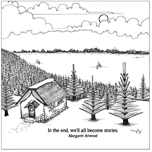 Margaret Atwood Literary Quote Print. Fine Art Paper, Laminated, Framed or Canvas with Hanger. Multiple Sizes.