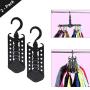 Space Saving Hnagers,【2 Pack】Multi-Functional Magic Hangers 12 in 1 Telescopic Foldable Household Hook, Suit Hangers Closet Organizer for Clothes Belts (Black) Space Saving Hnagers,【2 Pack】Multi-Functional Magic Hangers 12 in 1 Telescopic Foldable Household Hook, Suit Hangers Closet Organizer for Clothes Belts (Black)