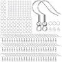 925 Sterling Silver Earring Hooks 150 PCS/75 Pairs,Ear Wires Fish Hooks,500pcs Hypoallergenic Earring Making kit with Jump Rings and Clear Silicone Earring Backs Stoppers (Silver) 925 Sterling Silver Earring Hooks 150 PCS/75 Pairs,Ear Wires Fish Hooks,500pcs Hypoallergenic Earring Making kit with Jump Rings and Clear Silicone Earring Backs Stoppers (Silver)
