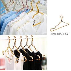 10pcs/lot Aluminum Alloy Clothes Hanger Adult Non-Slip Windproof Strong Metal Shirt Trouser Hook Coat Hanger Color Random