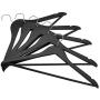 FloridaBrands Wooden Dress Hangers, Black Wood Suit Clothes Hangers with High Grade Extra Smooth Finish & Chrome Hook to Organize Your Wardrobe - (Pack of 24)