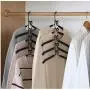 2pcs Sturdy 5 in 1 Multi-Layer Clothes Hangers Space-Saving Multiple Non-Slip Hanger for Wardrobe Decoration
