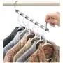 Magic Hangers,Ipow Wonder Magic Metal Wardrobe Closet Bar Clothes Coat Hanger Organizers for Space Saving and Storage-Set of 4