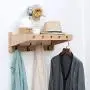 CiiBing Multifunction Coat Rack, Living Room Wall Hook Up Coat Rack Bathroom Hanger Solid Wood Coat Rack Creative Clothes Hanger 18 3078CM hat Shelves (Color : #2)