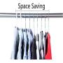 BBFZ 20 Pcs Hanger with Non-Slip Pads White Standard Plastic Hangers Notched - Space Saving Clothes Hangers - Black