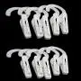 Adorox Set of 10 Laundry Hook Hanger Clothes Hanging Clips Plastic Hanger Home Travel Portable Party Favors Picture Hanging Clips