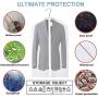 Garment Bags, 10 Pack Translucent Clothes Dust Cover, Breathable Full Zipper Hanging Dress Bag Washable Lightweight Moth-Proof Garment Cover Bags for Closet Storage and Travel (24" x 40" /47)